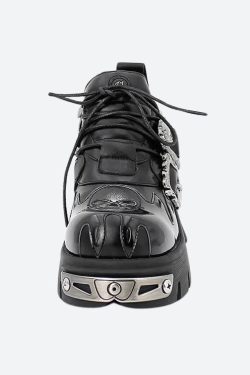 Grunge Fire Chunky Platform Shoes - Retro Y2K Fashion Footwear for Bold 90s Outfits