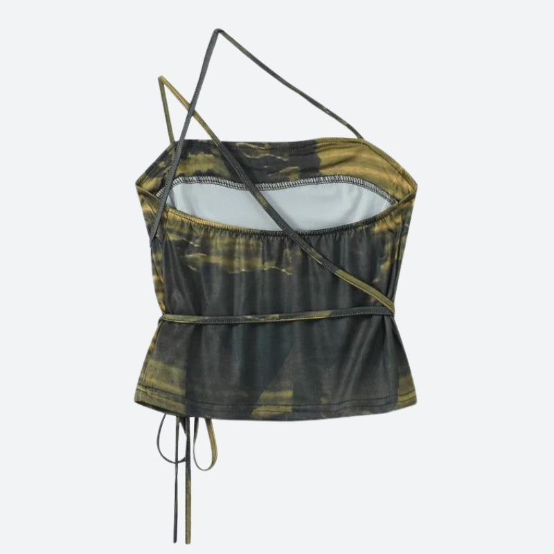 Grunge Snake Lace Up Top - Retro Y2K Fashion, 90s Style, Perfect for Y2K Outfits