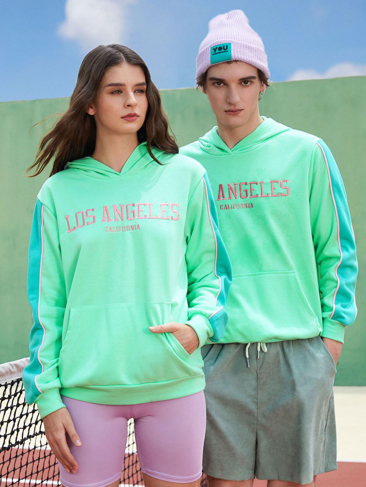 Los Angeles Retro Style Y2K Couple Hoodie - Perfect for 90s and Grunge Outfits