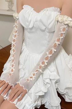 Retro Coquette Gloves - Perfect for Y2K and 90s Fashion Outfits