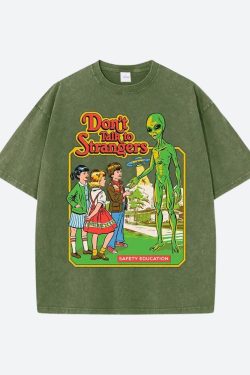 Retro Y2K 'Don't Talk To Strangers' Tee - Perfect for 90s and Grunge Outfits