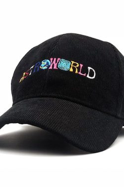 Retro Y2K Astroworld Hat - Perfect for 90s Fashion and Grunge Outfits