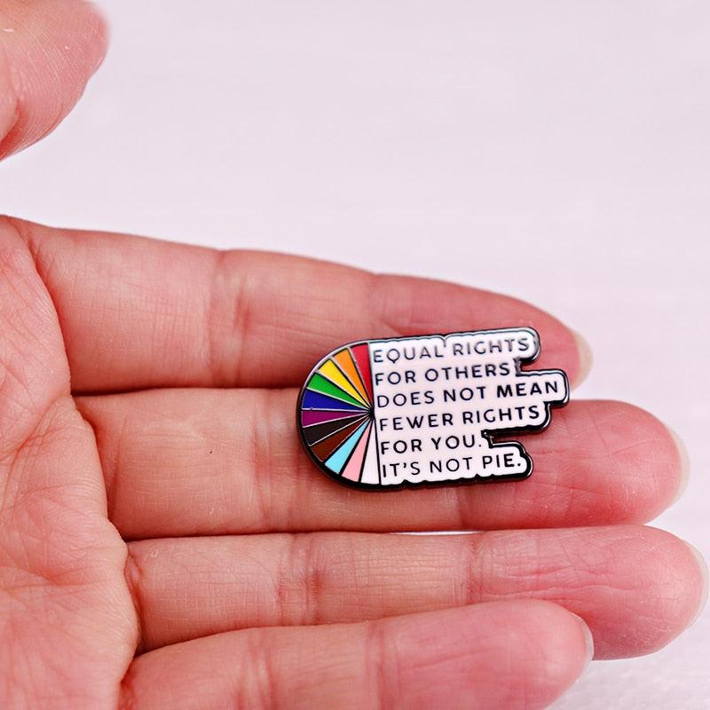 Retro Y2K Grunge Equal Rights Pins - Perfect for 90s Fashion and Y2K Outfits