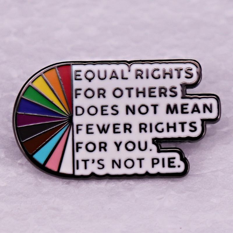 Retro Y2K Grunge Equal Rights Pins - Perfect for 90s Fashion and Y2K Outfits
