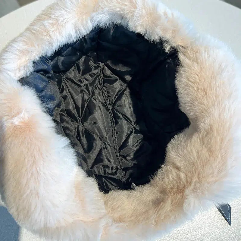 Vintage Faux Fur Aviator Hat - Retro Y2K Fashion Accessory for Grunge & 90s Outfits