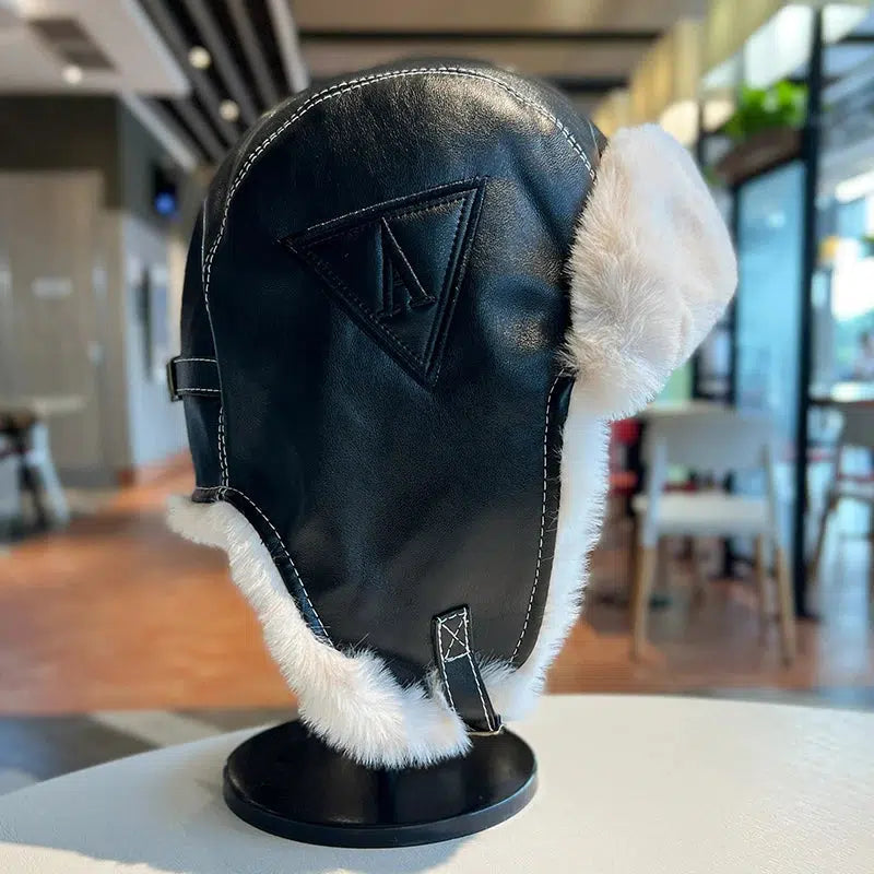 Vintage Faux Fur Aviator Hat - Retro Y2K Fashion Accessory for Grunge & 90s Outfits