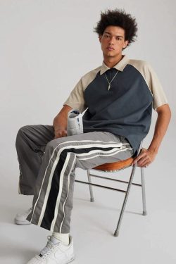 Vintage Half Zip-Up Polo Tee - Retro Y2K Fashion, 90s Style Grunge Outfit