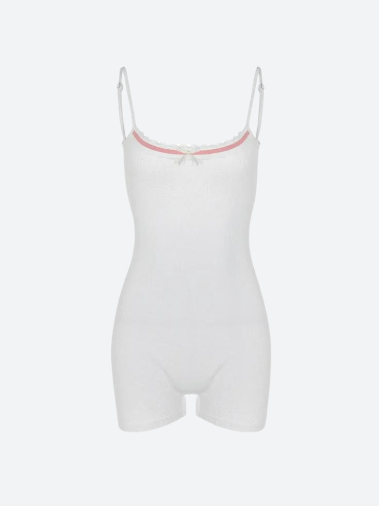 Y2K Coquette Bow Backless Bodysuit - Retro Style 90s Fashion for Trendy Summer Outfits