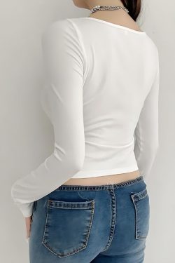 Y2K Coquette Bow Open Front Top - Retro Style Summer Fashion