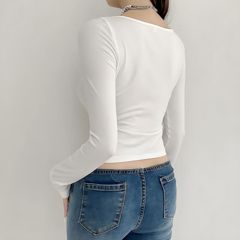 Y2K Coquette Bow Open Front Top - Retro Style Summer Fashion