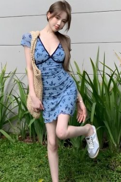Y2K Floral Cottagecore Mini Dress - Retro Summer Outfit