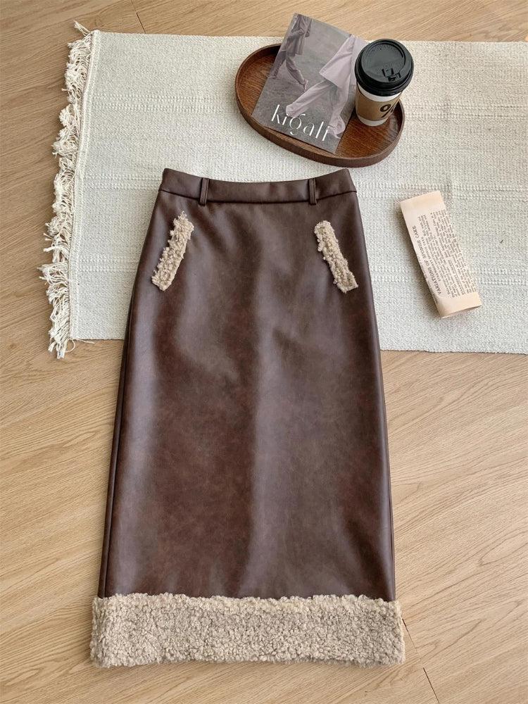 Y2K Grunge Rabbit Hood Teddy Two Piece Set - Retro Style 90s Fashion Outfit