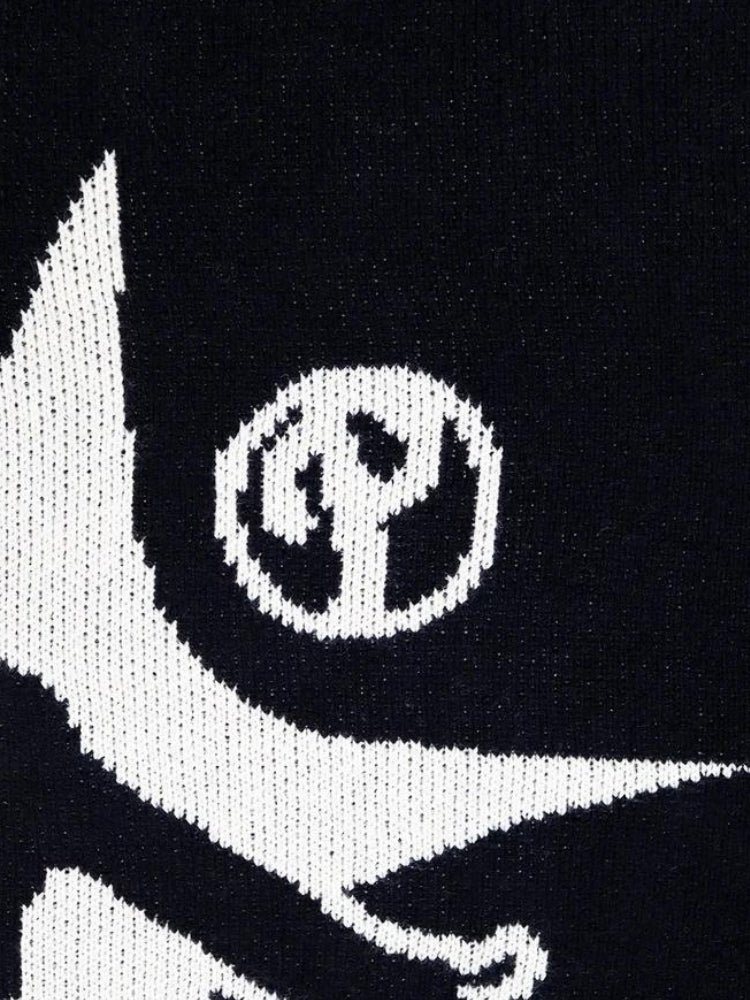 Y2K Grunge Starboy Distressed Knitted Sweater - Retro 90s Fashion Statement