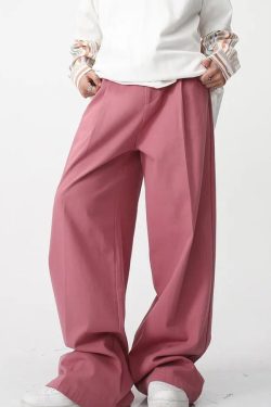 Y2K High Waist Baggy Pants - Retro 90s Grunge Style