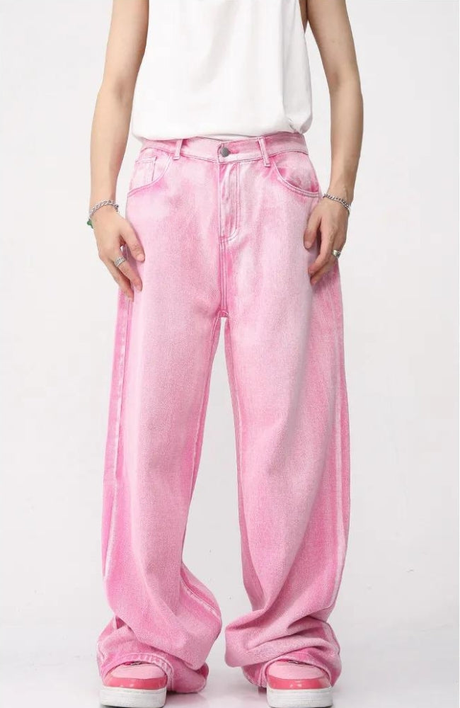 Y2K Pink Denim Jacket & Pants Two Piece Set - Retro Style 90s Fashion Outfit