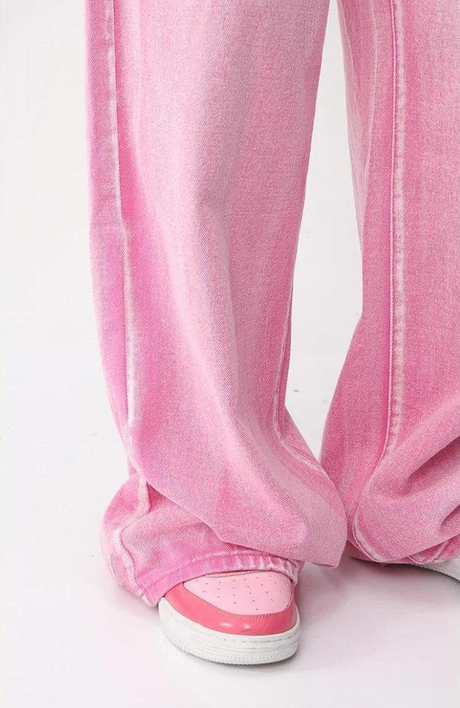 Y2K Pink Denim Jacket & Pants Two Piece Set - Retro Style 90s Fashion Outfit