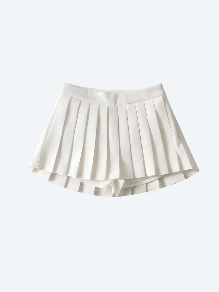 Y2K Pleated Mini School Skort - Retro 90s Fashion Grunge Outfit