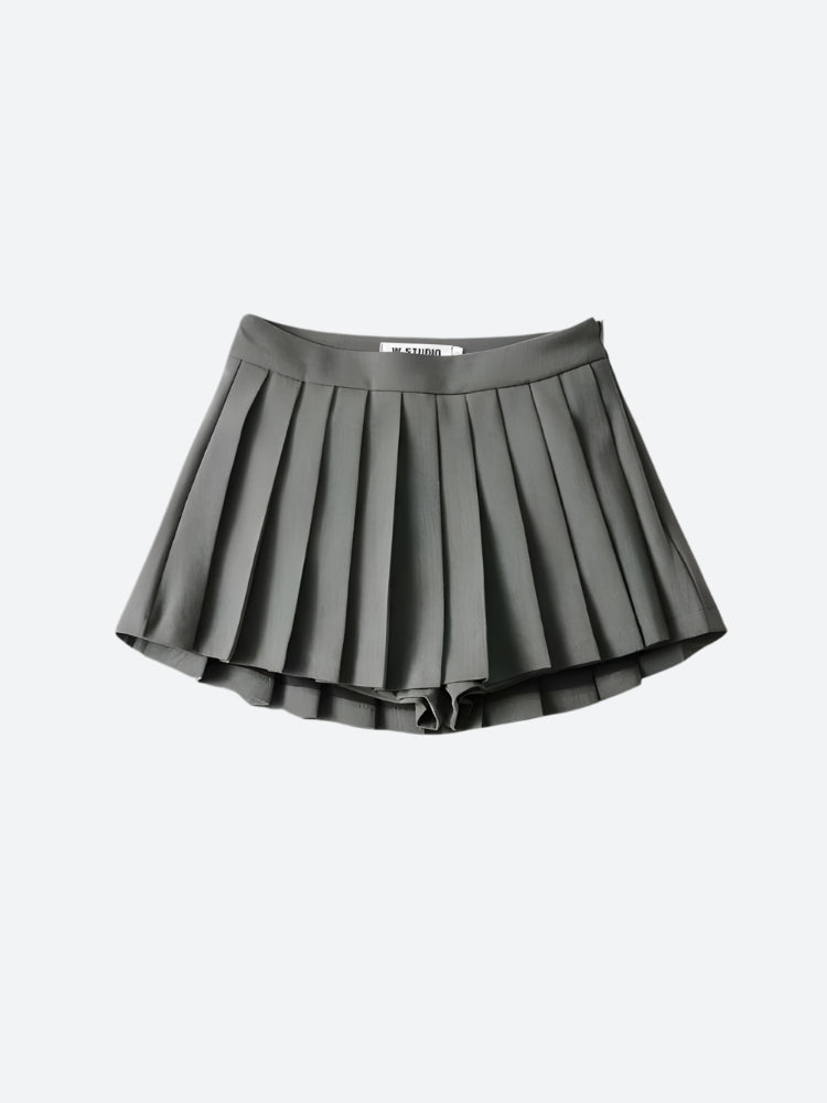 Y2K Pleated Mini School Skort - Retro 90s Fashion Grunge Outfit