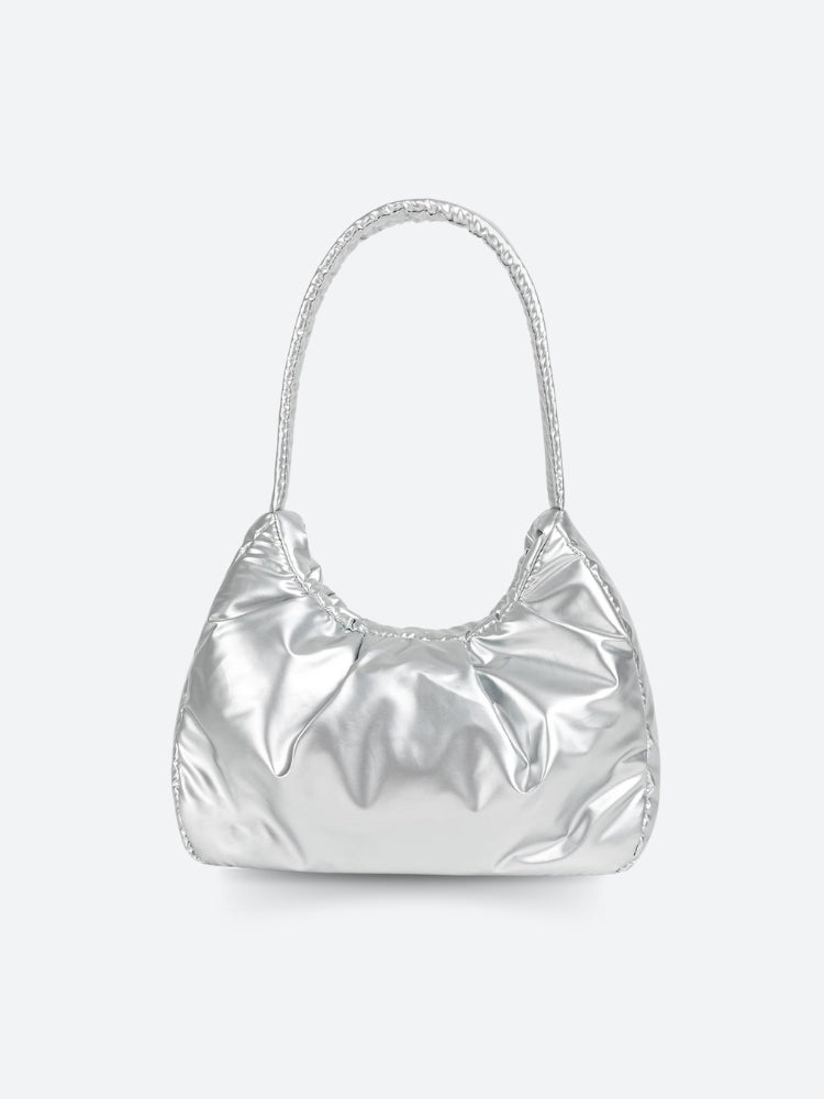 Y2K Retro Casualcore Ruched Shoulder Bag - Perfect for 90s and Grunge Outfits