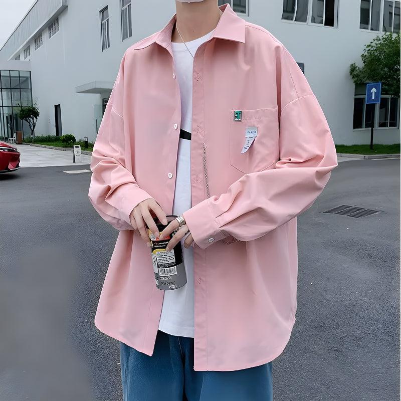 Y2K Retro Chain Detailed Long Sleeve Shirt - Perfect for Grunge and 90s Fashion