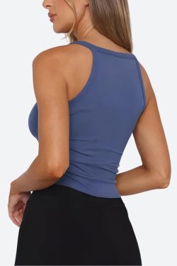 Y2K Retro Corduroy V Neck Tank Top - Perfect for 90s and Y2K Summer Outfits