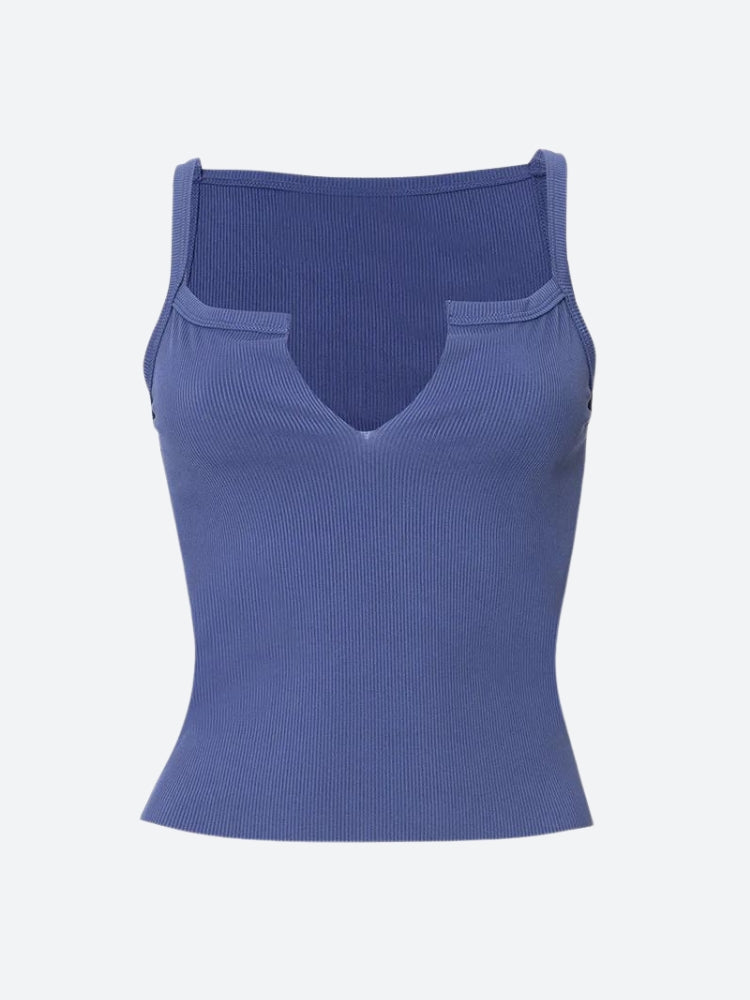 Y2K Retro Corduroy V Neck Tank Top - Perfect for 90s and Y2K Summer Outfits
