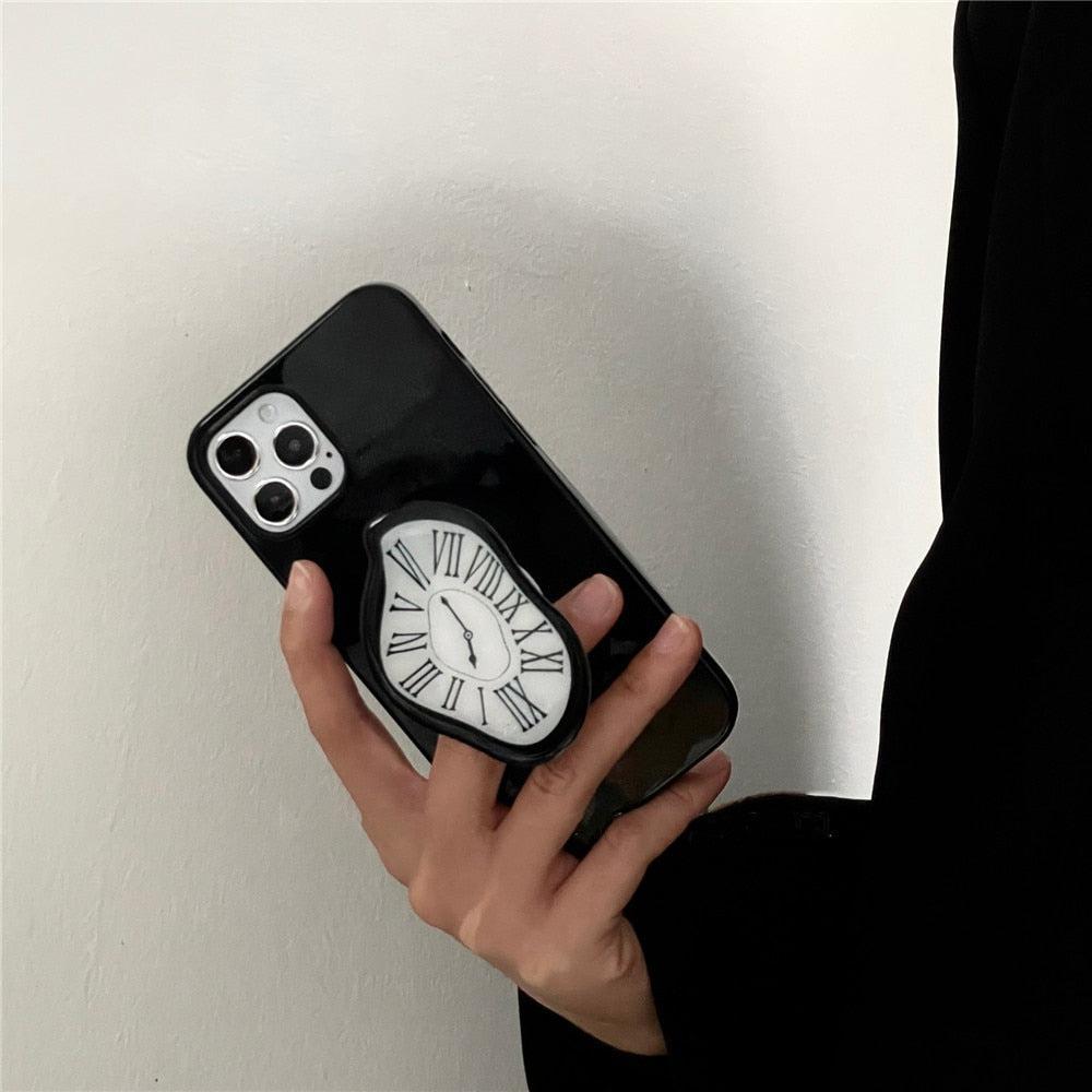 Y2K Retro Salvador Dali Melting Clock Phone Case - Unique 90s Grunge Style Accessory