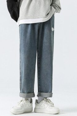Y2K Retro Soft Boy Baggy Jeans - Perfect for 90s and Grunge Outfits