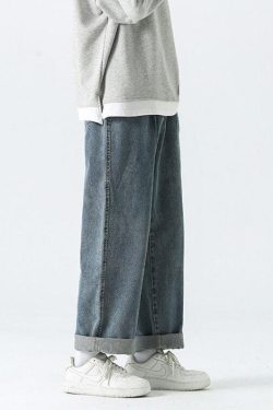 Y2K Retro Soft Boy Baggy Jeans - Perfect for 90s and Grunge Outfits