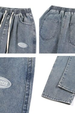 Y2K Retro Soft Boy Baggy Jeans - Perfect for 90s and Grunge Outfits