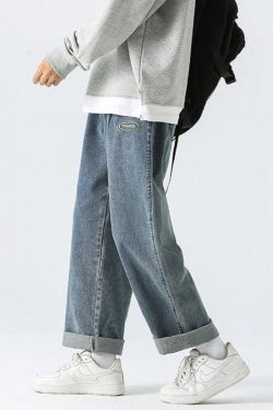 Y2K Retro Soft Boy Baggy Jeans - Perfect for 90s and Grunge Outfits