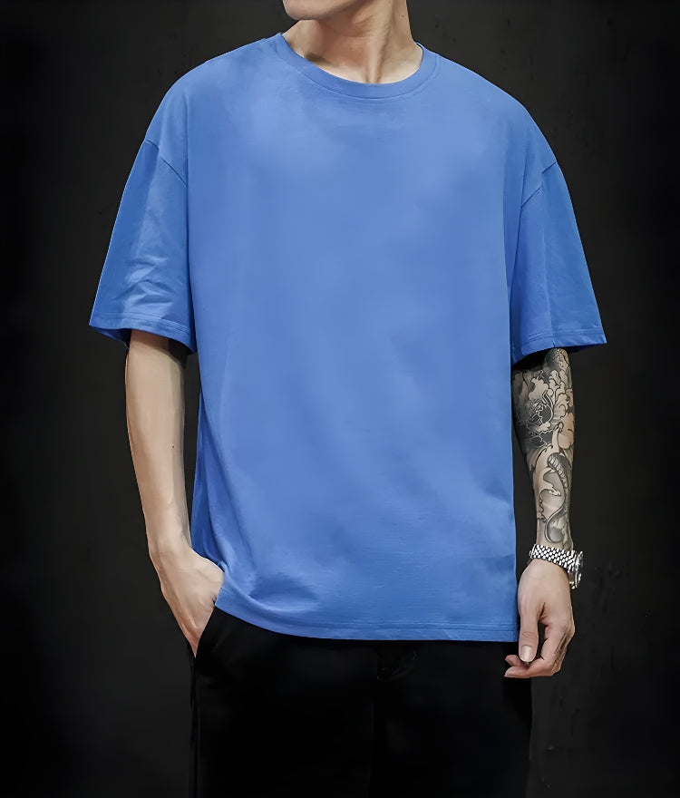 Y2K Retro Soft Boy Crew Neck Basic Tee - Perfect for 90s and Grunge Outfits