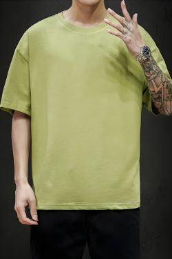 Y2K Retro Soft Boy Crew Neck Basic Tee - Perfect for 90s and Grunge Outfits