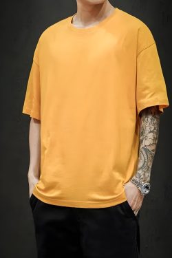 Y2K Retro Soft Boy Crew Neck Basic Tee - Perfect for 90s and Grunge Outfits