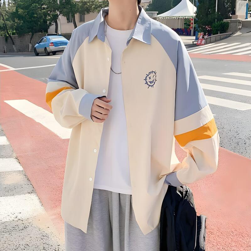 Y2K Retro Soft Boy Smiley Pastel Shirt - Perfect for 90s and Y2K Summer Outfits