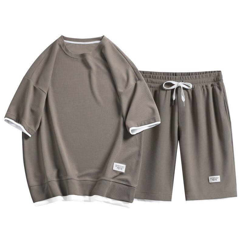 Y2K Retro Soft Boy Sweatshirt & Sweatshorts Two Piece Set - Perfect Y2K Summer Outfit