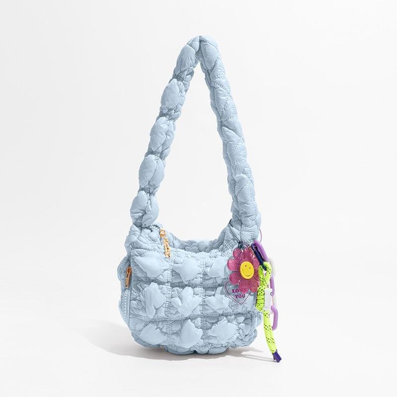 Y2K Retro Soft Girl Quilted Handbag - Perfect for 90s and Y2K Fashion Outfits