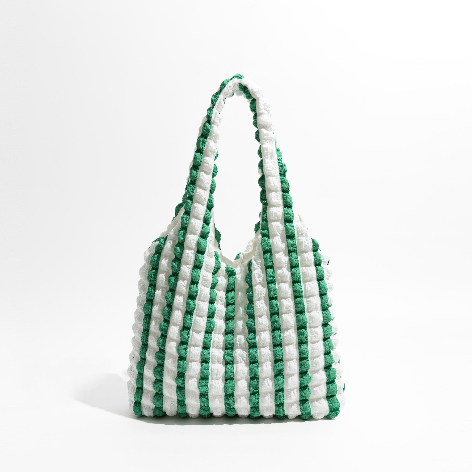 Y2K Retro Soft Girl Quilted Striped Handbag - Perfect for 90s and Y2K Fashion Outfits