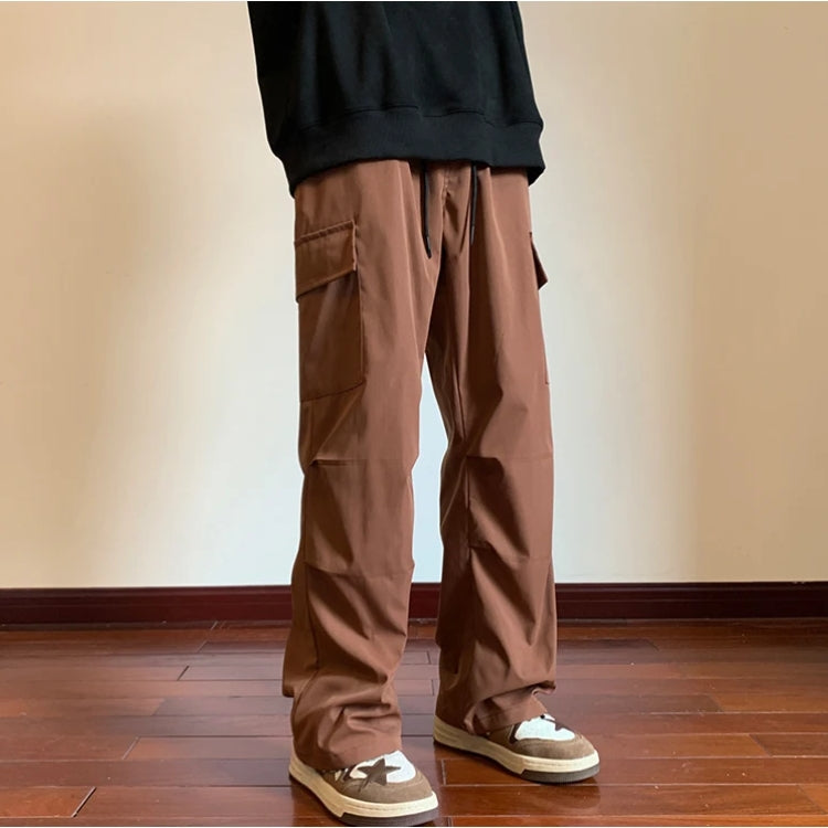 Y2K Retro Style Drawstring Cargo Parachute Pants - Perfect for 90s and Grunge Outfits