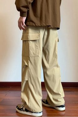 Y2K Retro Style Drawstring Cargo Parachute Pants - Perfect for 90s and Grunge Outfits
