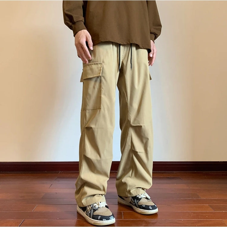 Y2K Retro Style Drawstring Cargo Parachute Pants - Perfect for 90s and Grunge Outfits