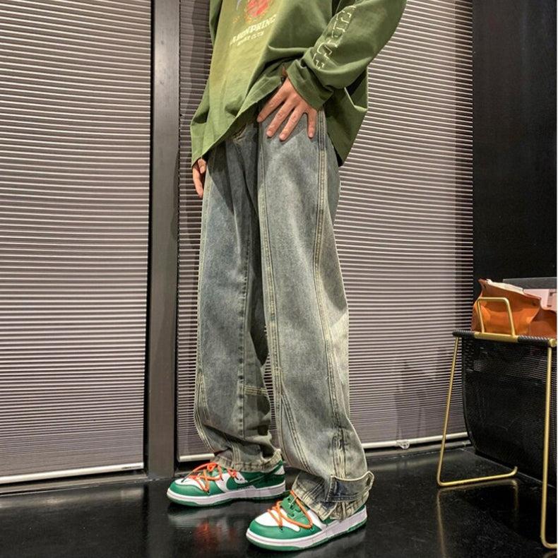 Y2K Retro Style Straight Leg Baggy Jeans - Perfect for 90s and Grunge Outfits