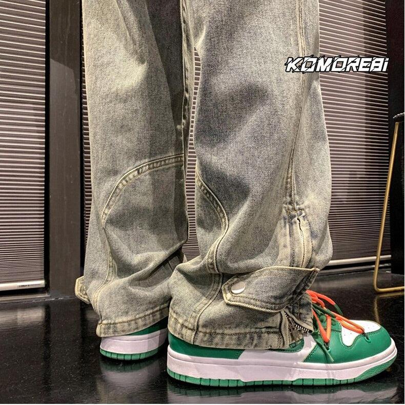 Y2K Retro Style Straight Leg Baggy Jeans - Perfect for 90s and Grunge Outfits