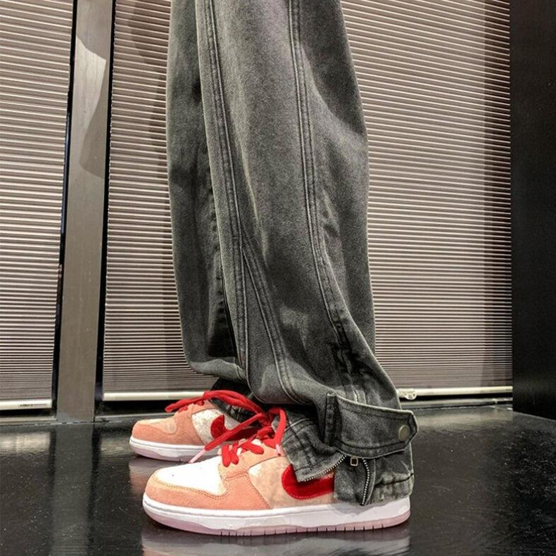 Y2K Retro Style Straight Leg Baggy Jeans - Perfect for 90s and Grunge Outfits