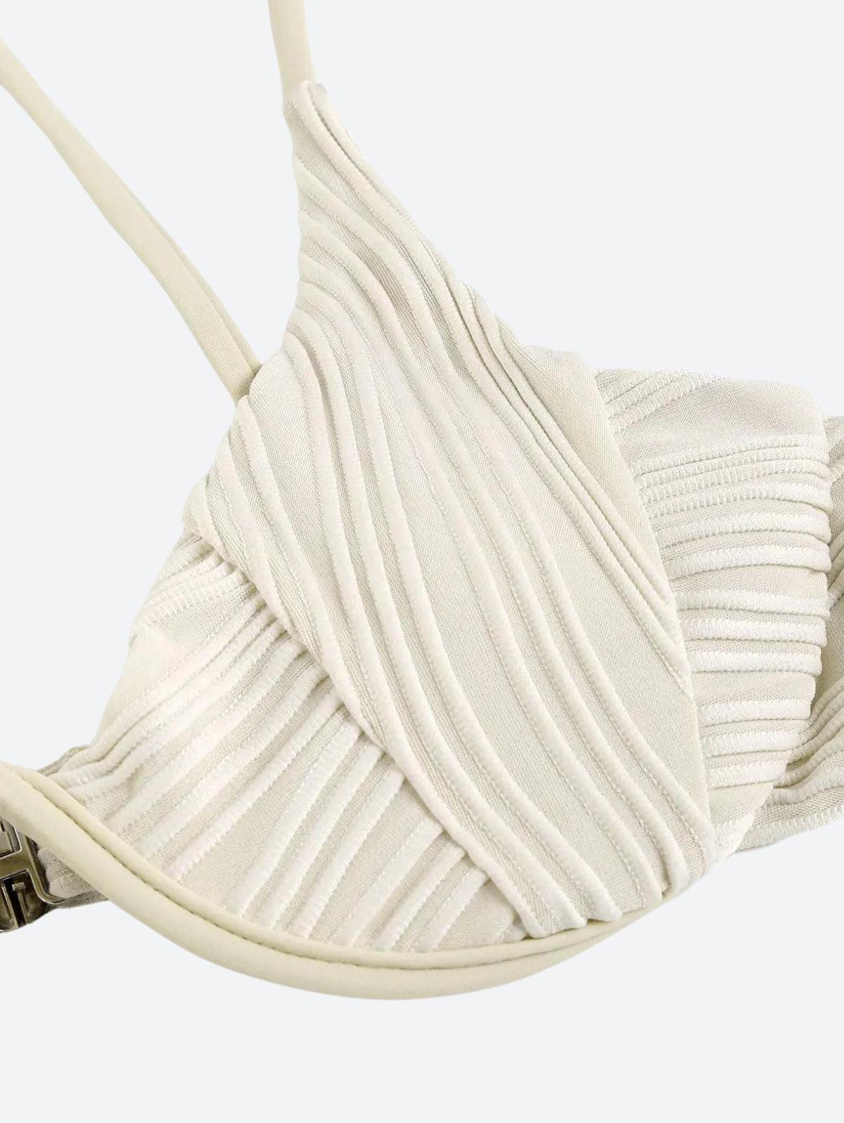 Y2K Retro Wavy Striped Wired Cup Bikini Set - Perfect for Summer Outfits