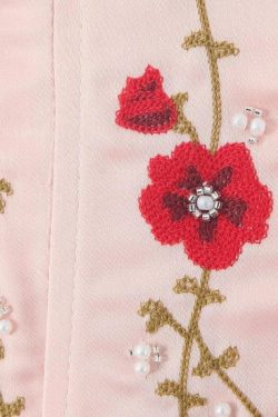 Y2K Soft Girl Embroidered Beaded Corset Top - Retro 90s Fashion Statement