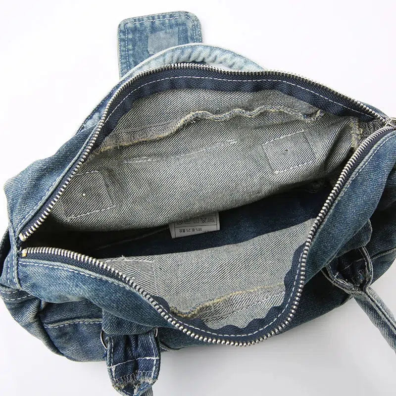 Y2K Star Denim Bag - Retro Style 90s Fashion Accessory for Y2K Outfits