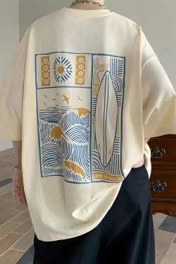Y2K Summer Soft Boy Tee - Retro 90s Fashion Grunge Outfit