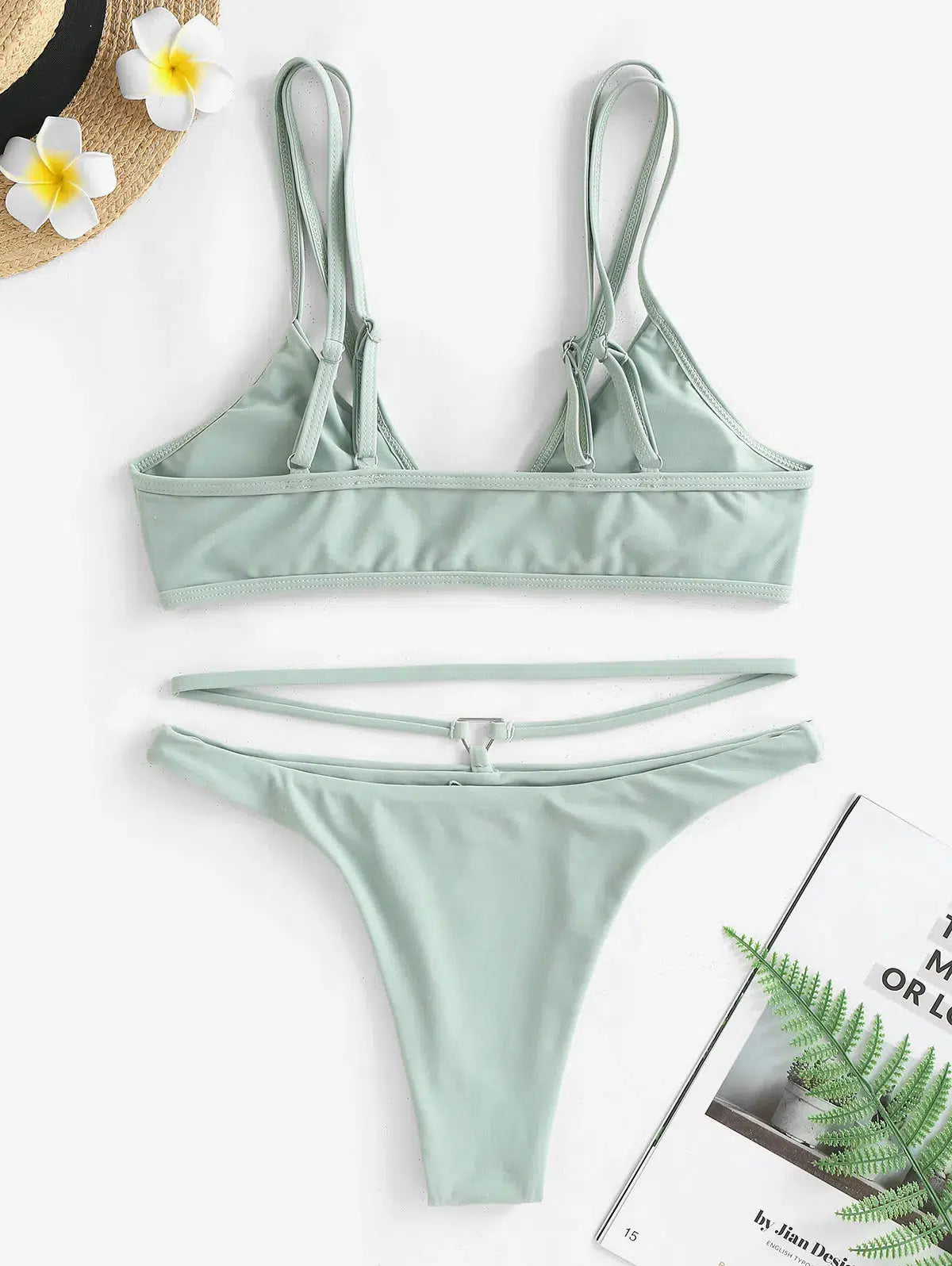 Y2K Triangle Cut Out Bikini Set - Retro Style Summer Swimwear