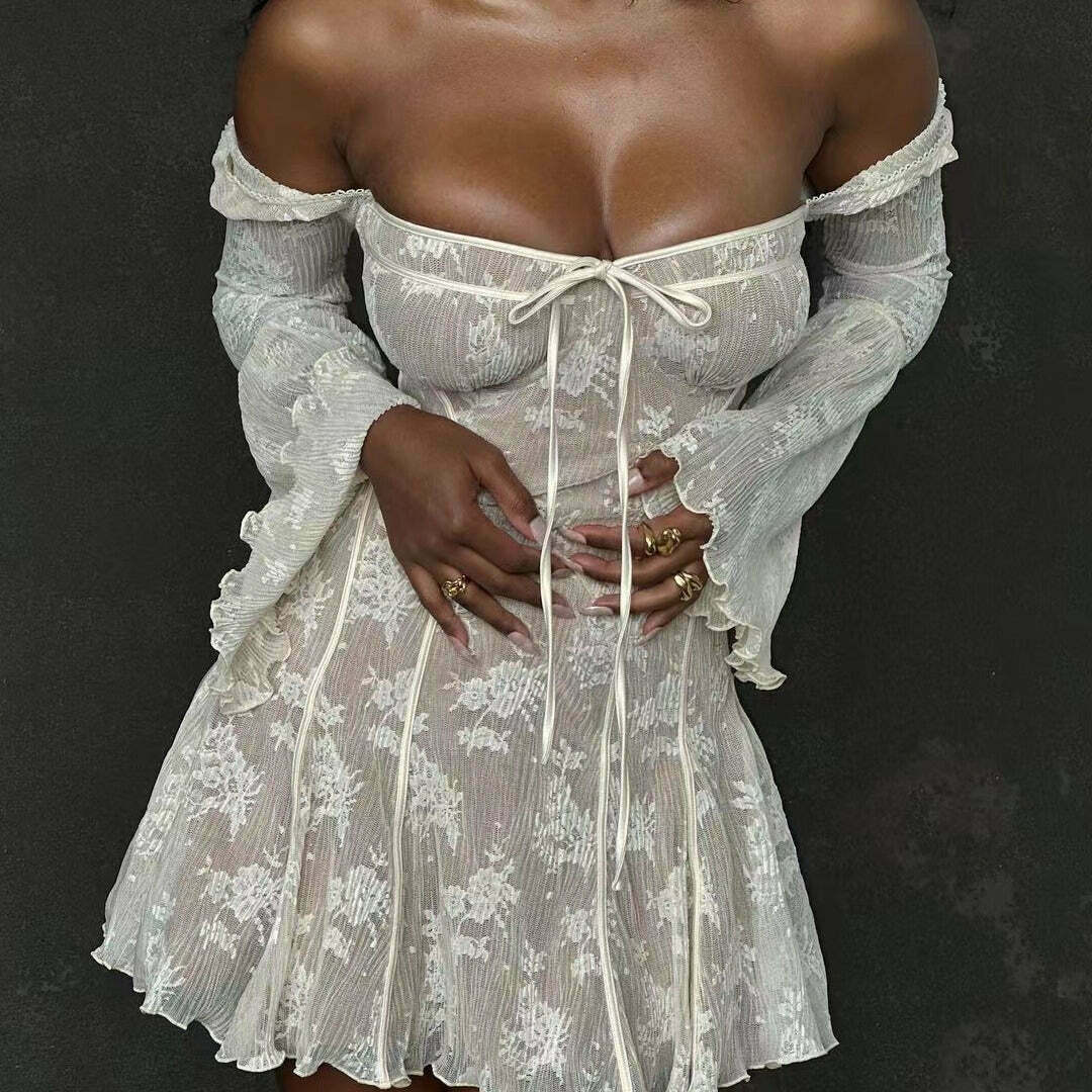 Acubi Fashion Lace Dress: Y2K Aesthetic - Grunge, Pastel Goth, Cute